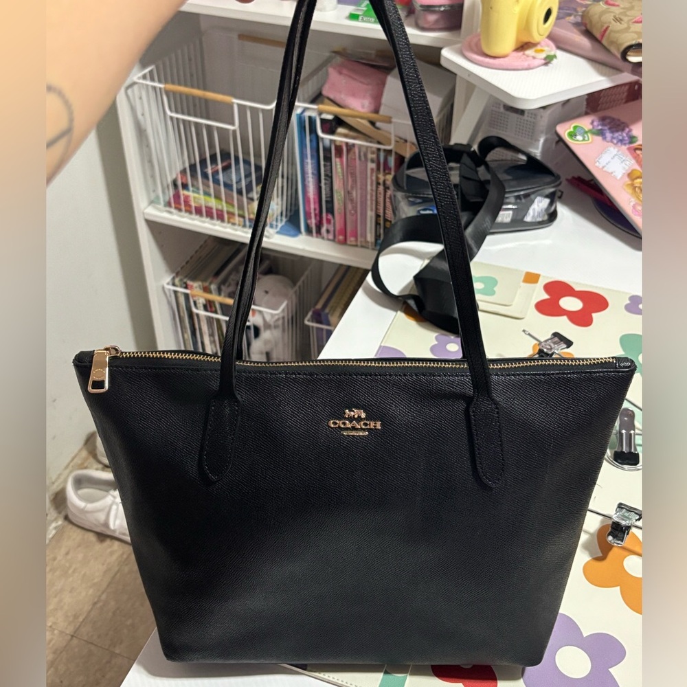 Coach- medium black tote